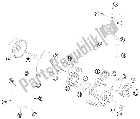 Todas las partes para Sistema De Encendido de KTM 250 EXC F Europe 2012