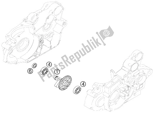 Toutes les pièces pour le Arbre D'équilibrage du KTM 250 EXC Racing Europe 2006