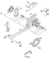 rueda trasera 60/65 sx '98