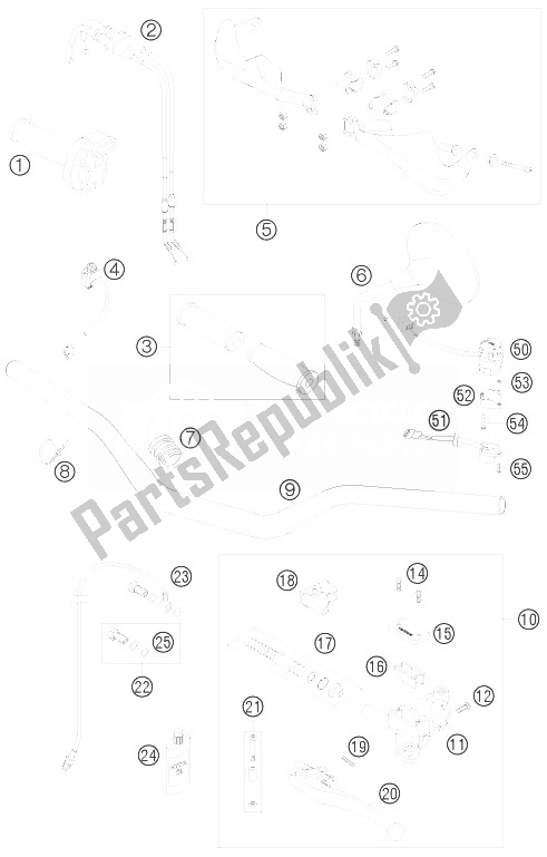 Todas las partes para Manillar, Controles de KTM 690 Rally Factory Replica Europe 2007