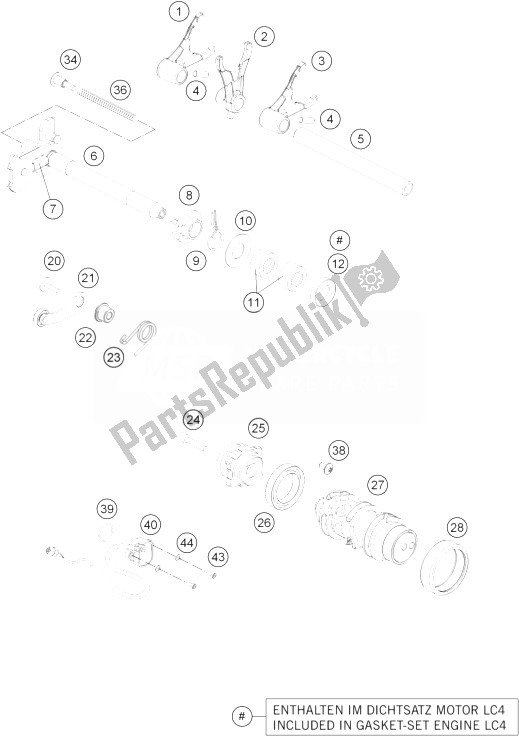 Toutes les pièces pour le Mécanisme De Changement du KTM 690 Duke R ABS Australia 2013