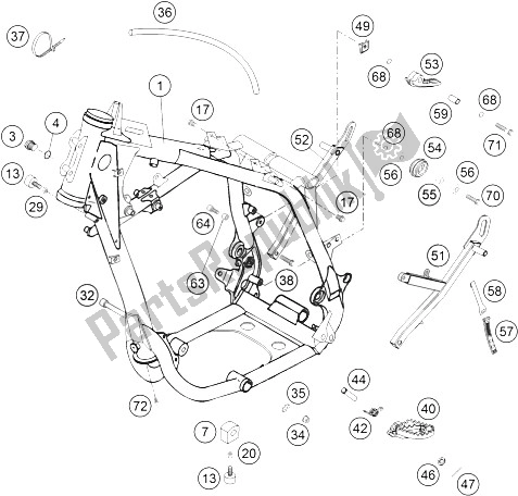 Toutes les pièces pour le Cadre du KTM 450 Rallye Factory Repl Europe 2005