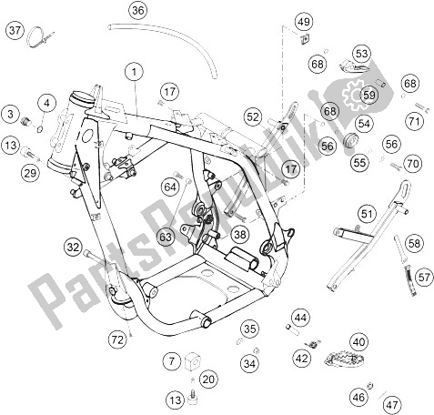 Tutte le parti per il Telaio del KTM 660 Rallye Factory Repl Europe 2005