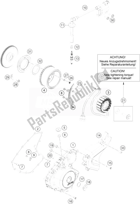 Toutes les pièces pour le Système De Mise à Feu du KTM RC 390 Adac CUP ABS Europe 2014