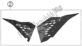 All parts for the Decal of the KTM 450 SX F Europe 2008