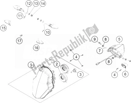 Wszystkie części do System O? Wietleniowy KTM 1190 Adventure ABS Grey USA 2014