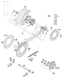 ruota posteriore 400/620 sc supermoto