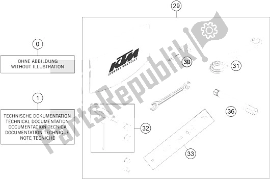 Todas las partes para Kit De Accesorios de KTM 690 SMC R ABS Australia 2016