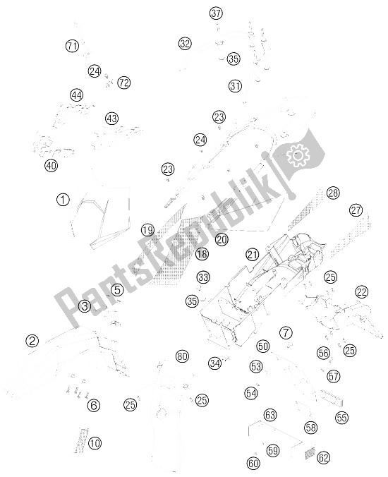 All parts for the Mask, Fenders of the KTM 950 Super Enduro R USA 2008