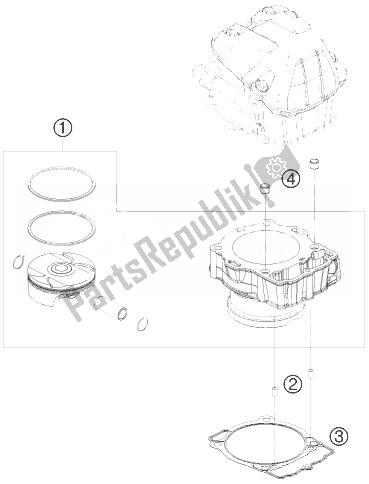 Todas las partes para Cilindro de KTM 450 SMR Europe 2013