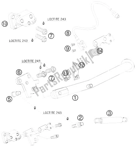 Todas las partes para Costado de KTM 950 Supermoto R Europe 2008