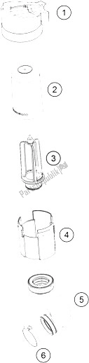 All parts for the Air Filter of the KTM Freeride 250 R USA 2015
