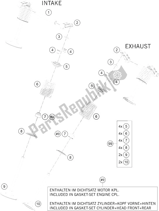 Todas as partes de Válvula De Direção do KTM 1290 Superduke R Black ABS 16 Europe 2016