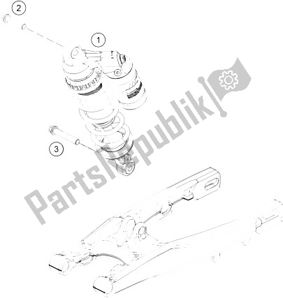 Tutte le parti per il Ammortizzatore del KTM 85 SX 19 16 Europe 2015