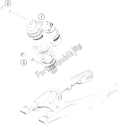 Todas las partes para Amortiguador de KTM 85 SXS 17 14 USA 2015