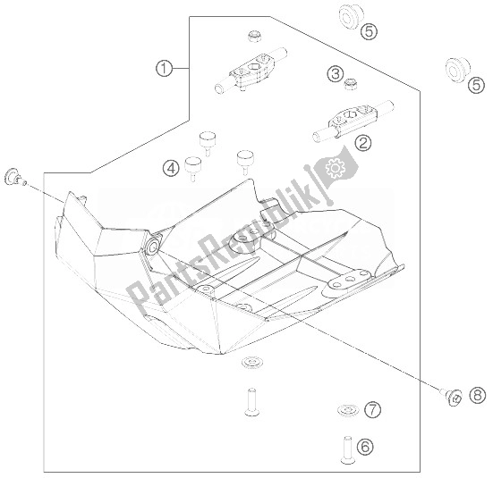 All parts for the Engine Guard of the KTM 690 Enduro R Australia 2013