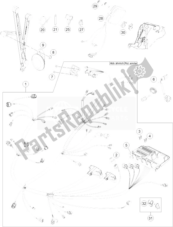 Toutes les pièces pour le Faisceau De Câblage du KTM 690 SMC R ABS Australia 2014