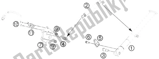 Wszystkie części do Podstawka Boczna / ? Rodkowa KTM 690 Duke Black ABS Europe 2015