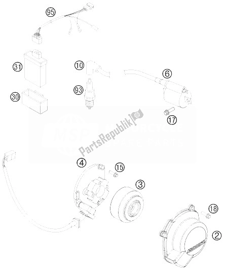 Toutes les pièces pour le Système De Mise à Feu du KTM 85 SXS 17 14 USA 2014