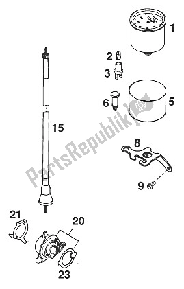 Tutte le parti per il Tachimetro Vdo 125-360 Exc'96 del KTM 125 EGS M ö 6 KW Europe 1996