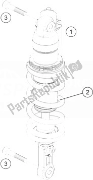 All parts for the Shock Absorber of the KTM 690 Duke R ABS Australia 2013