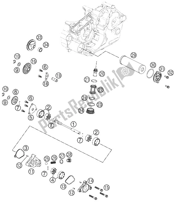 Tutte le parti per il Sistema Di Lubrificazione del KTM 505 SX ATV Europe 2012