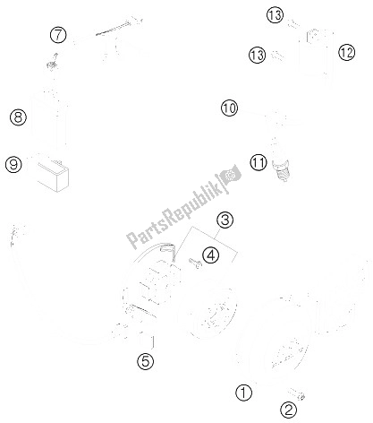 All parts for the Ignition System of the KTM 65 SX Europe 6001H6 2008