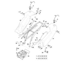 serbatoi di carburante extra - telaio ausiliario - scatola filtro aria