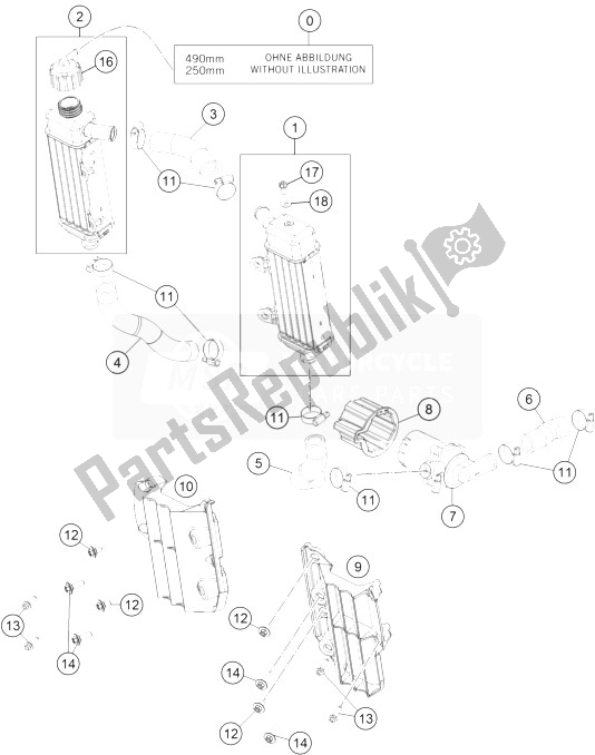 Todas las partes para Sistema De Refrigeración de KTM Freeride E SX Europe 0 2014