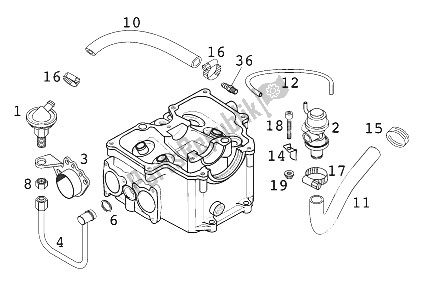 Tutte le parti per il Sistema Di Aria Secondaria Lc4-e 200 del KTM 400 LC4 E Europe 932606 2000