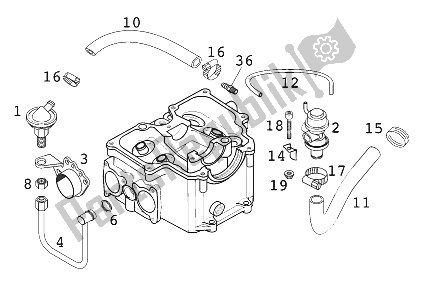 All parts for the Secondary Air System Lc4-e '97 of the KTM 400 LSE 31 KW 11 LT Blau Europe 1997
