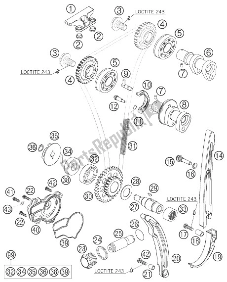 Tutte le parti per il Unità Di Cronometraggio del KTM 250 XCF W South Africa 2007