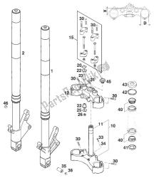 FRONT FORK - STEERING STEM WP DUKE '99