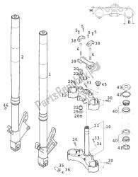 forcella anteriore - stelo sterzo wp 640 duke 20