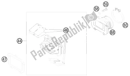 Todas las partes para Caja De Válvula De Lámina de KTM 125 EXC Europe 2008