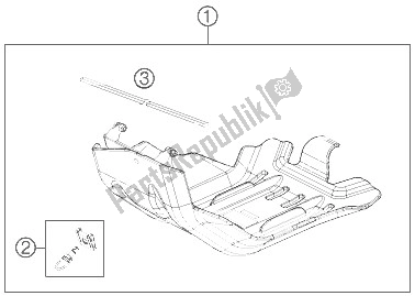 Toutes les pièces pour le Protection Moteur du KTM 500 EXC USA 2016