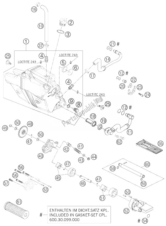 Tutte le parti per il Sistema Di Lubrificazione del KTM 950 Superenduro R Europe 2007