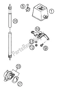 All parts for the Miles Counter Exc Usa 2000 of the KTM 250 EXC Racing SIX Days Europe 2002