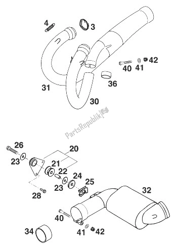 Tutte le parti per il Pipe - Collector Sxc ' del KTM 540 SXC Europe 1998