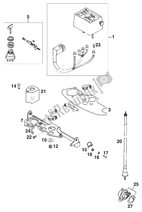 Todas las partes para Velocímetro 125 Lc2 '97 de KTM 125 LC2 100 Weiss Europe 110371 1997