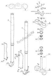 forcella anteriore - attacco manubrio usdd43 wp 250-380 2001