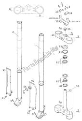 fourche avant - potence de direction usd 48 ma adv. 2001