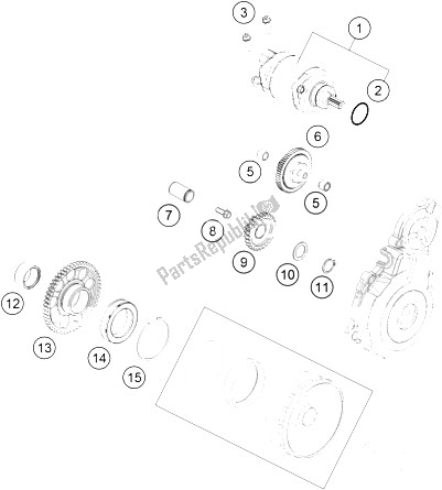 All parts for the Electric Starter of the KTM Freeride 350 Europe 2015