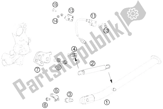 All parts for the Side / Center Stand of the KTM 690 SMC Australia United Kingdom 2011