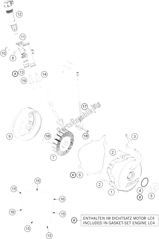 All parts for the Ignition System of the KTM 690 Duke Black ABS Europe 2015