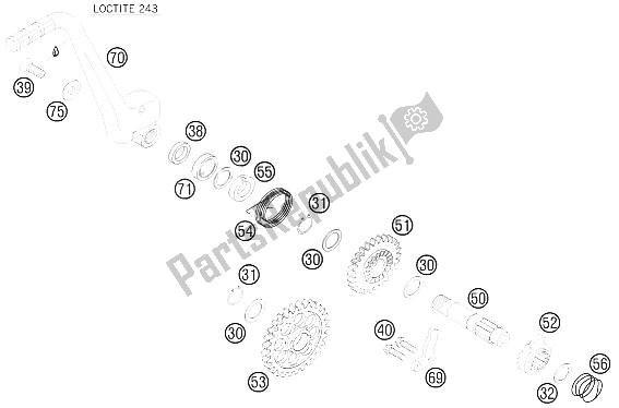 Toutes les pièces pour le Démarreur Au Pied du KTM 250 EXC F Factory Edit Europe 2011