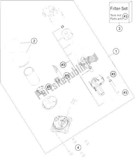 Todas las partes para Bomba De Combustible de KTM 1290 Superduke R Orange ABS 15 France 2015