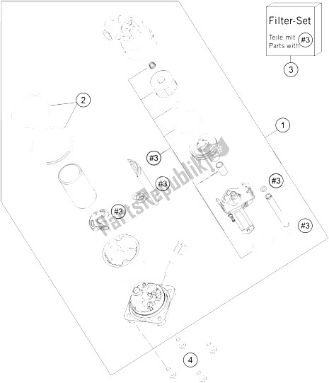 All parts for the Fuel Pump of the KTM 1290 Superduke R S E ABS 16 Australia 2016