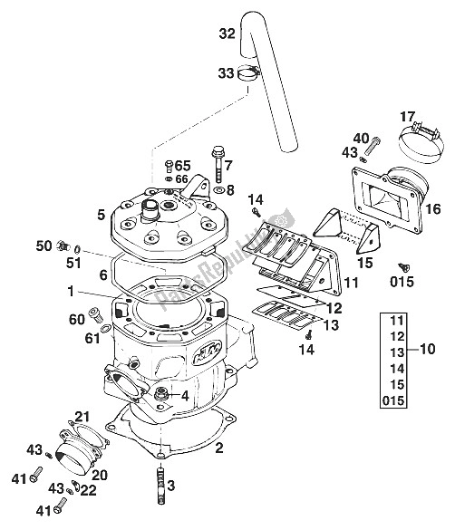 All parts for the Cylinder 550 '96 of the KTM 550 MXC M ö USA 1996