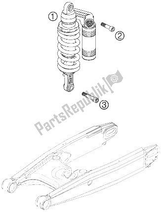 Tutte le parti per il Monoammortizzatore del KTM 950 Supermoto R Australia United Kingdom 2008
